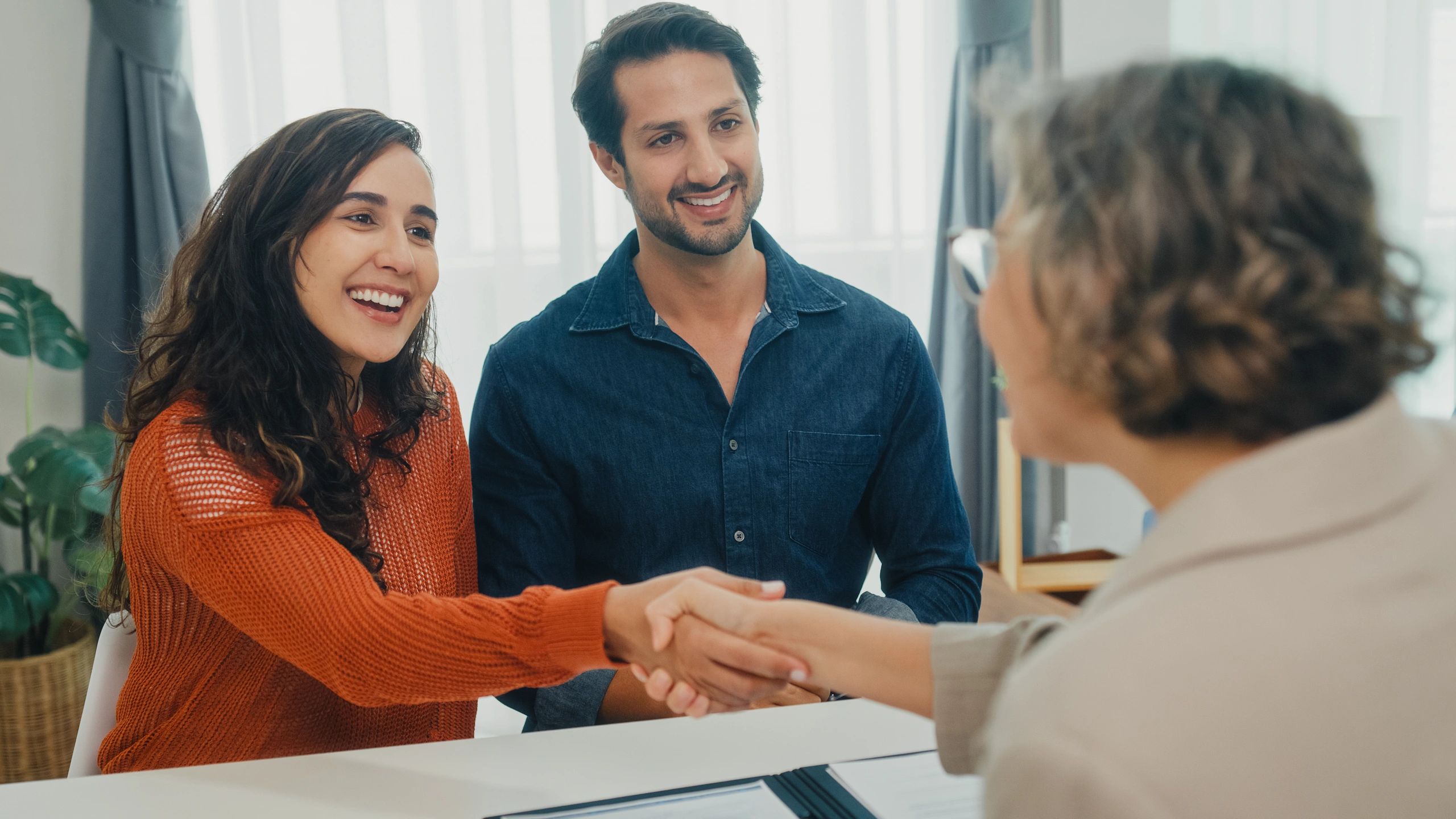 real estate agent helping client